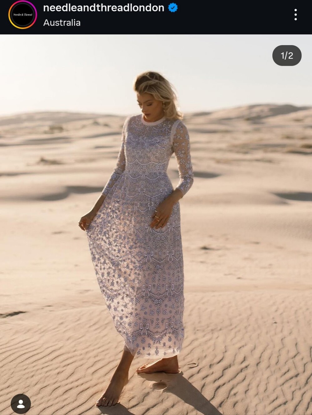 BHLDN Needle & Thread Dress size US 10 $929